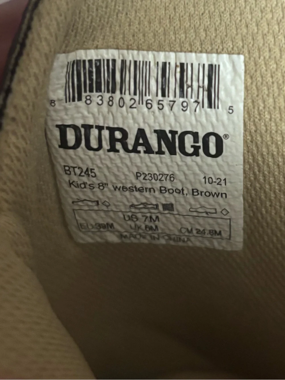 Durango Brown Leather, Western Boot - Flag print boots